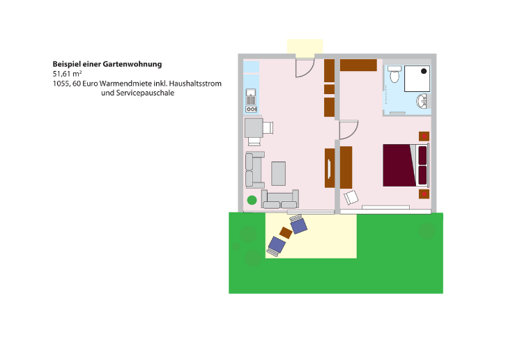 Wohnen mit Service Seniorendienste Köln Grundriss